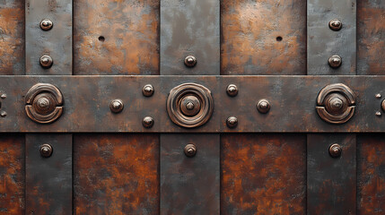 Fototapeta premium Vintage aged metal. Archaic. Illustration