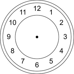 Mechanical clock faces with arabic numerals, bezel. Timer or stopwatch element. Mechanical clock face dials template set. Classic clocks and watches with arabic and roman numerals for your own design 