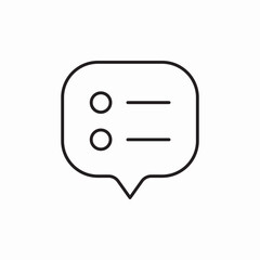 check list speech bubble icon sign vector