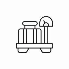 luggage scales icon sign vector