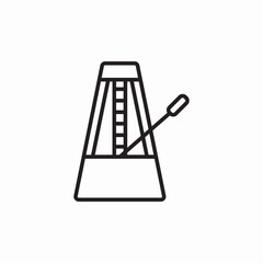 Music metronome icon sign vector
