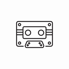 music tape casette icon sign vector