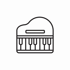 piano music icon sign vector