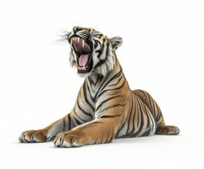 Fototapeta premium Bengal tiger isolated on white