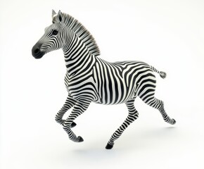 zebra isolated on white