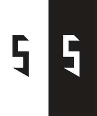 collection abstract letter S logo design. modern logotype S design with black color. vector illustration