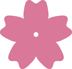 Pink Japanese cherry blossoms vector icon. Flowers, plants, spring, cute, etc.