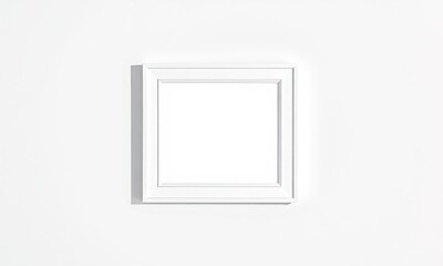 white square frame on wall