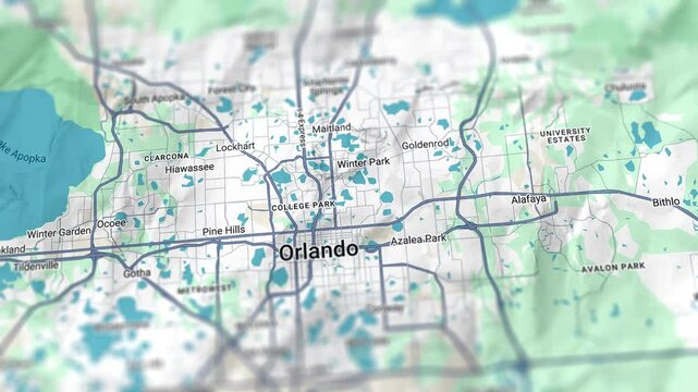Orlando Map USA, Slider Shot