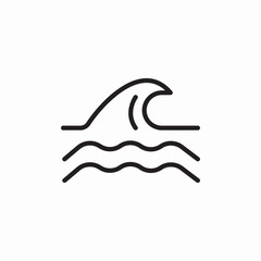 sea tsunami icon sign vector