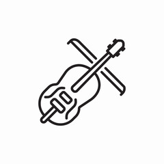 violin music icon sign vector