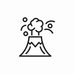volcano lava icon sign vector