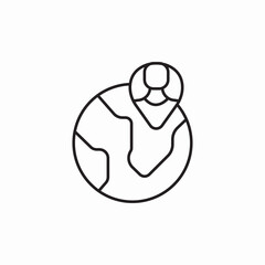 world location icon sign vector