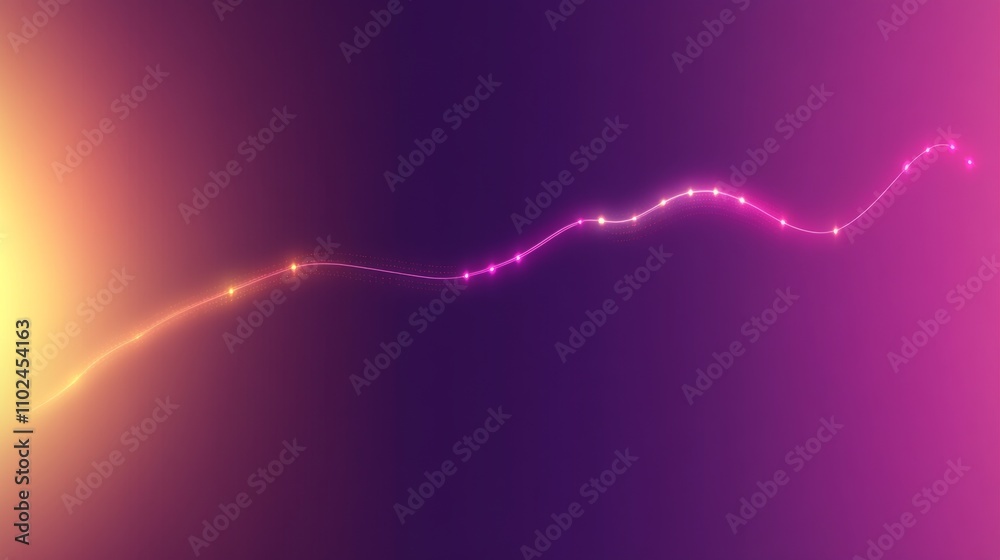Aufkleber abstract light trails on a colorful purple gradient background