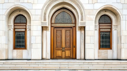 Obraz premium Ornate arched doors and windows.