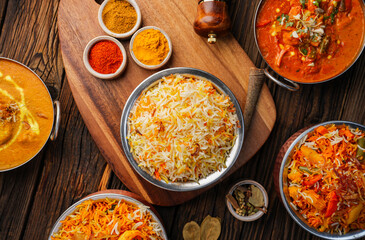 indian chicken biryani, Spicy chicken biryani food photography