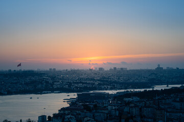 panorama cittadino di istanbul nel lato europeo