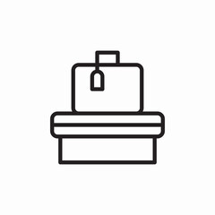 baggage inspection icon sign vector