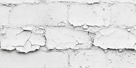 Obraz premium Weathered White Cracked Texture for Artistic Backgrounds, Rustic Designs, Vintage Overlays, and Industrial Grunge Applications in Creative Projects