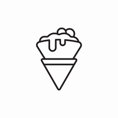 dessert cone icon sign vector