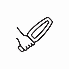 hand held metal detector icon sign vector