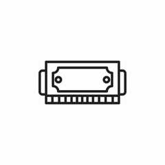 harmonica music icon sign vector