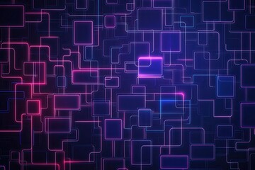 Access control permissions and encryption, A vibrant, abstract design featuring interconnected geometric shapes in neon colors against a dark background.