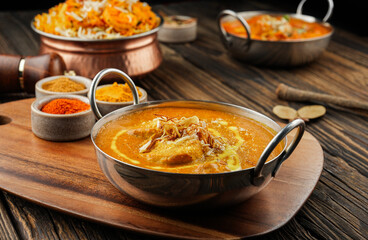 indian chicken biryani, Spicy chicken biryani food photography