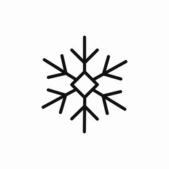 snow flake winter icon sign vector