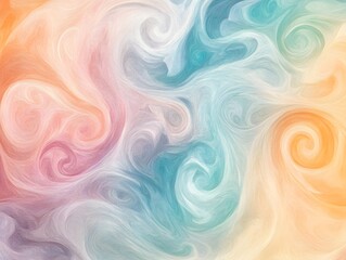 Chaotic swirls in soft pastel colors