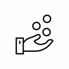 give coin icon sign vector