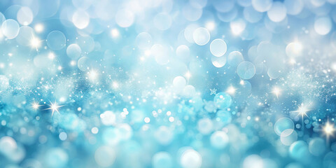 Obraz premium Blurred White and Light Blue Abstract Sparkling Background