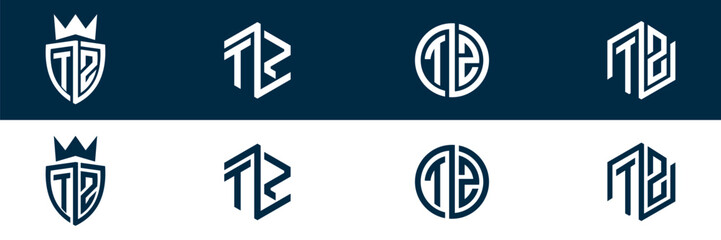 TS ST letter modern logo design