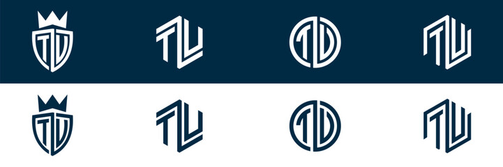 TU UT letter modern logo design