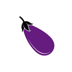 Eggplant logo flat vector design