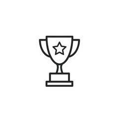 Award cup trophy flat vector design
