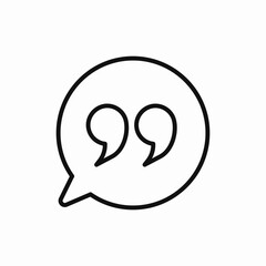 bubble speech quote mark icon sign vector