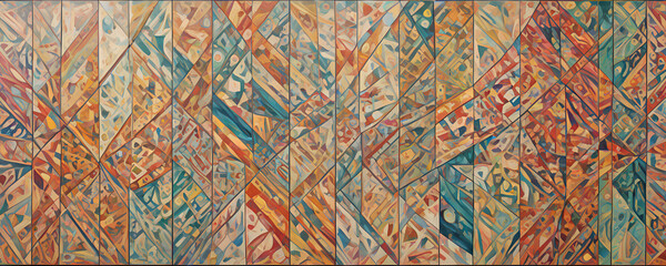 illustrazione sfondo con elementi astratti a tema geometrico surreale