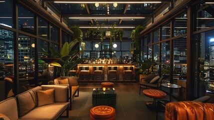 A stylish rooftop bar with city views in Bridge City