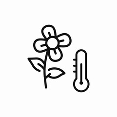 flower temperature humid icon sign vector