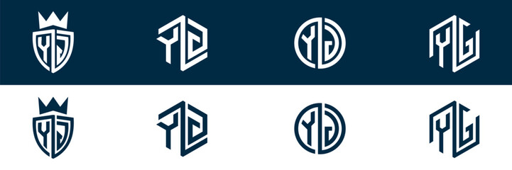 YG GY letter logo set design
