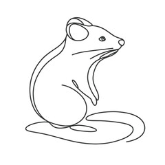 Obraz premium Bandicoot line art illustration on transparent background for Australia Day and animal lovers