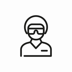 chemistry laboratory man icon sign vector
