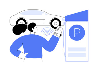 Contactless payments isolated cartoon vector illustrations.