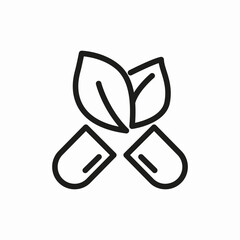 herbal drug icon sign vector