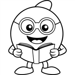 Orange Mascot Logo Set: Coffee Cup, Book, Gaming, Boxing & Paint Themes - Vector & Clipart, Orange mascot logos: coffee, book, gaming, boxing themes. Vector, cartoon, clipart, line art