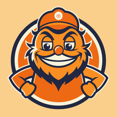 Orange Mascot Logo Set: Coffee Cup, Book, Gaming, Boxing & Paint Themes - Vector & Clipart, Orange mascot logos: coffee, book, gaming, boxing themes. Vector, cartoon, clipart, line art