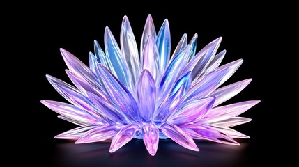 Obraz premium Stunning Glass Sculpture Featuring Vibrant Colors and Intricate Design