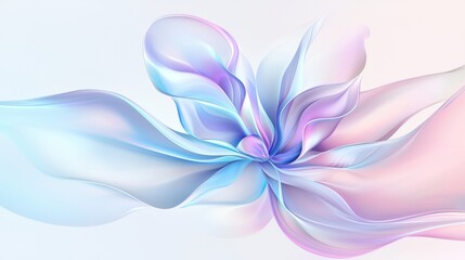 Ethereal Flowing Fabric Abstract Design in Soft Pastel Colors