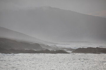 View of the Galician coast from the town of CAion in A Laracha